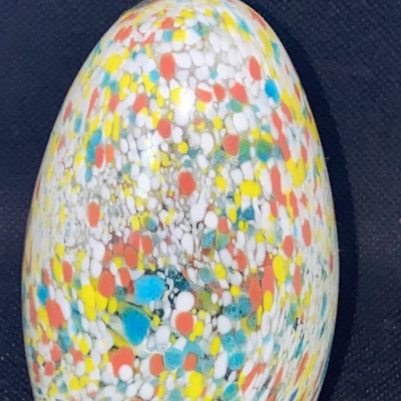 SDS PAPERWEIGHT SEAPOOT GROUPS AMERICAN DESIGN CRYSTAL GLASS MULTI COLORS EGG - Picture 5 of 7